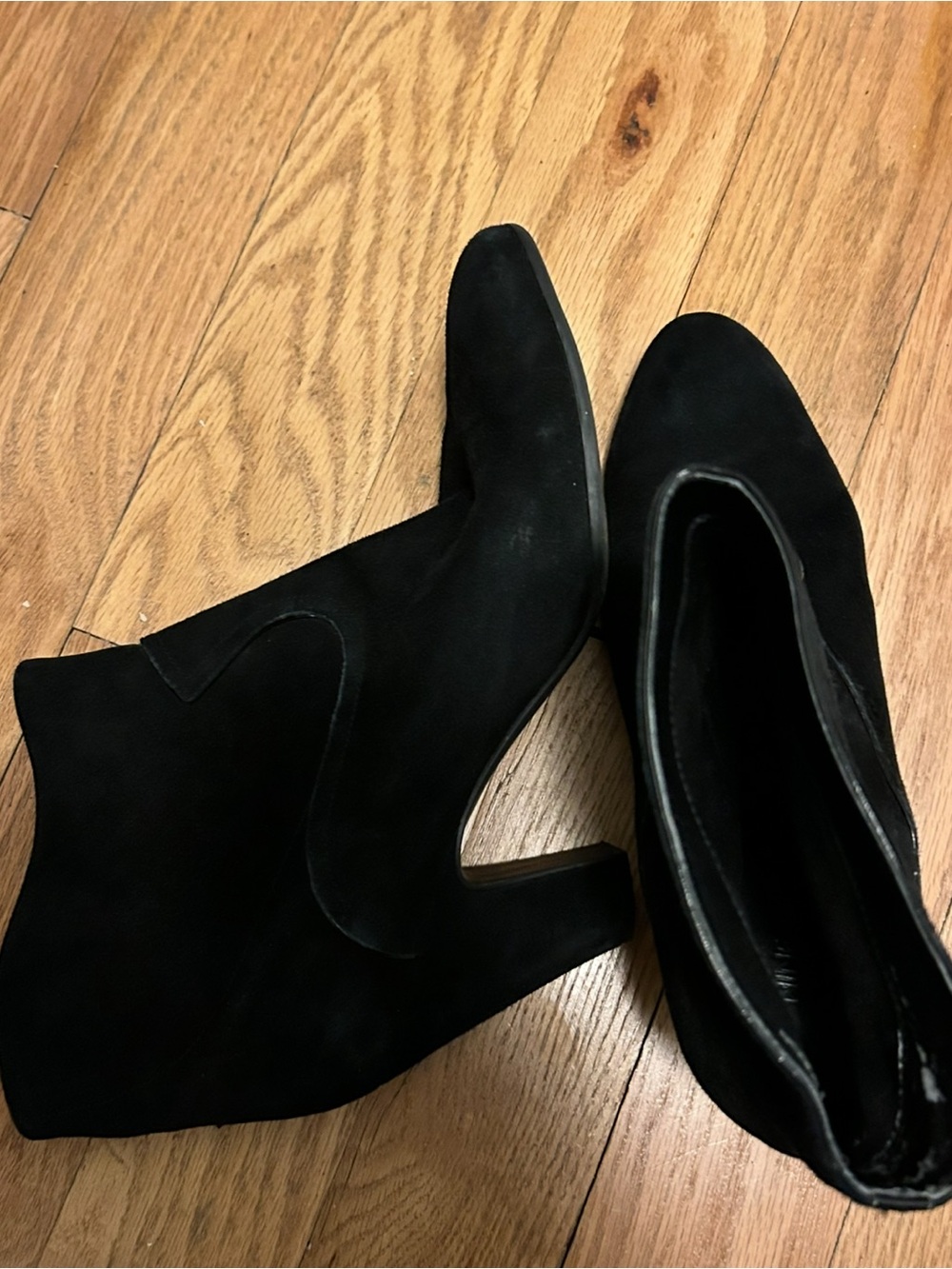 Nine West • Black Suede Ankle Boots • Size 12M